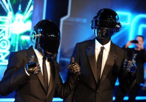 I Daft Punk durante la premiazione